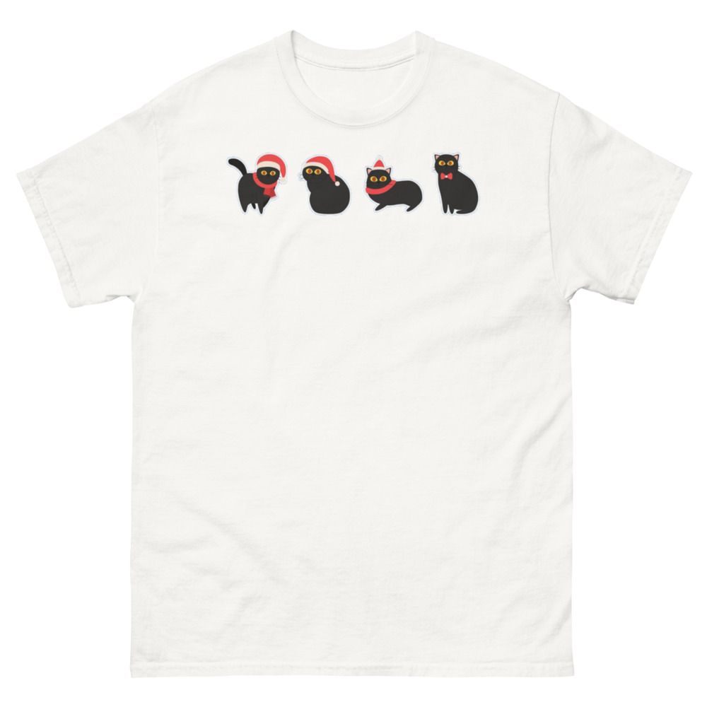 Christmas Cat Lovely T-Shirt - 500 Men’s Classic Tee Gildan-2