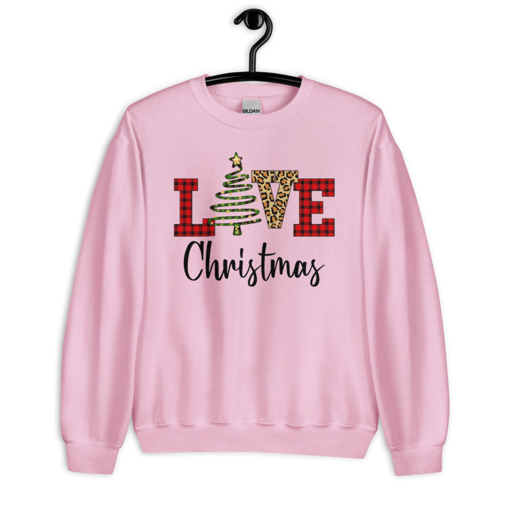 Christmas Love Tree Christmas 2024 Shirt - Unisex Heavy Blend Crewneck Sweatshirt-1