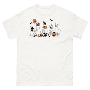 Cute Dogs Cosplay Ghost Halloween Christmas T-Shirt - 500 Men’s Classic Tee Gildan