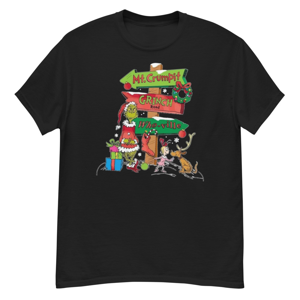 Grinch Road Christmas Family Sweatshirt Mt. Crumpit Shirt - G500 Men’s Classic T-Shirt