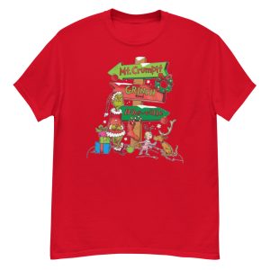 Grinch Road Christmas Family Sweatshirt Mt. Crumpit Shirt - G500 Men’s Classic T-Shirt-1