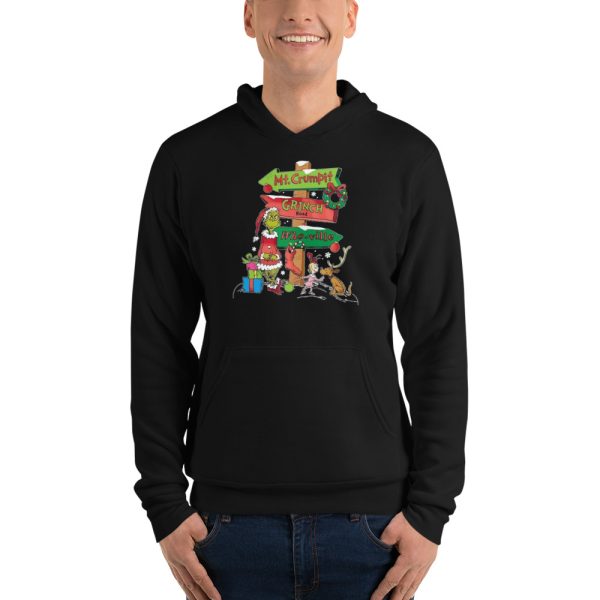 Grinch Road Christmas Family Sweatshirt Mt. Crumpit Shirt - Unisex Fleece Pullover Hoodie