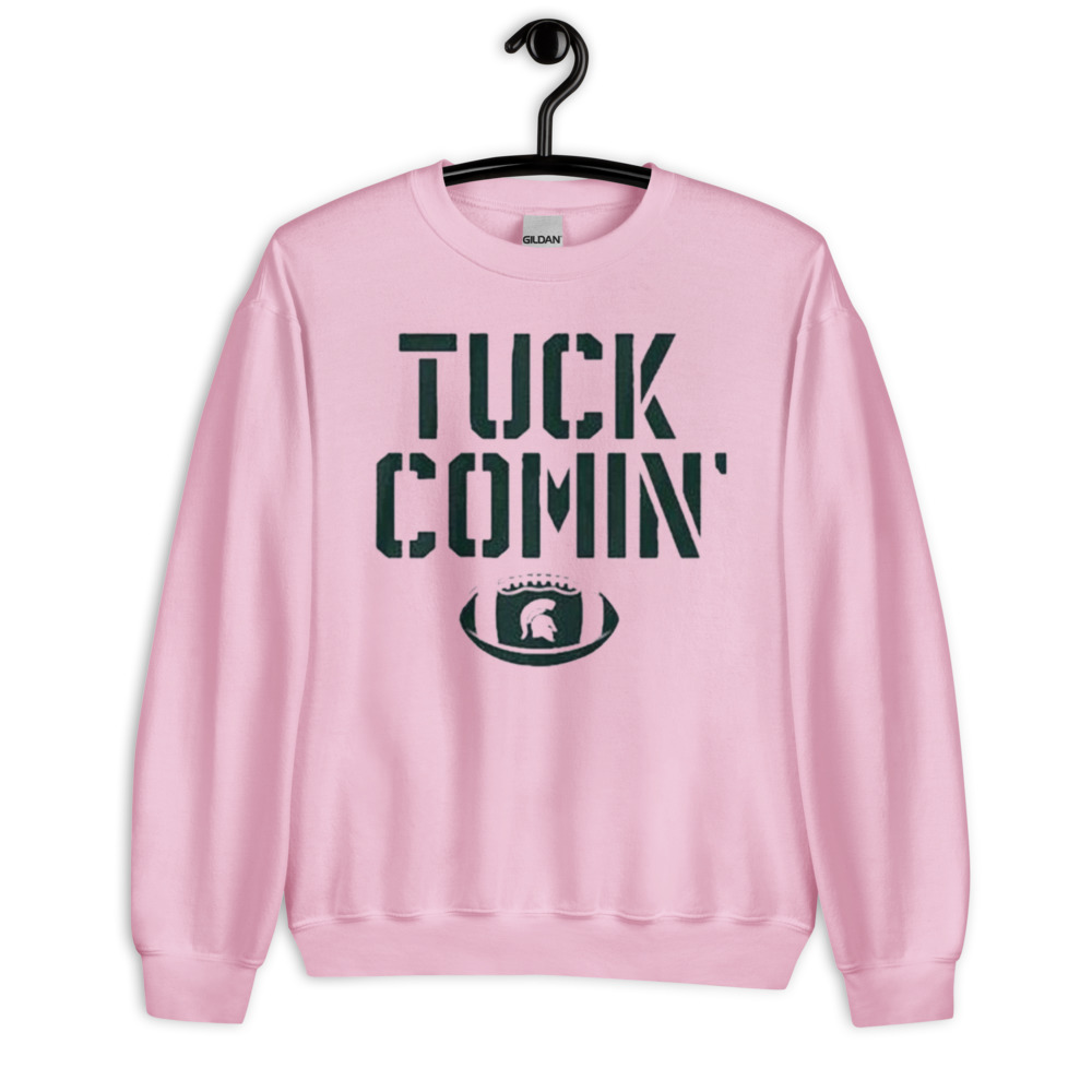 Mel Tucker Tuck Comin Michigan State Shirt - Unisex Heavy Blend Crewneck Sweatshirt-1