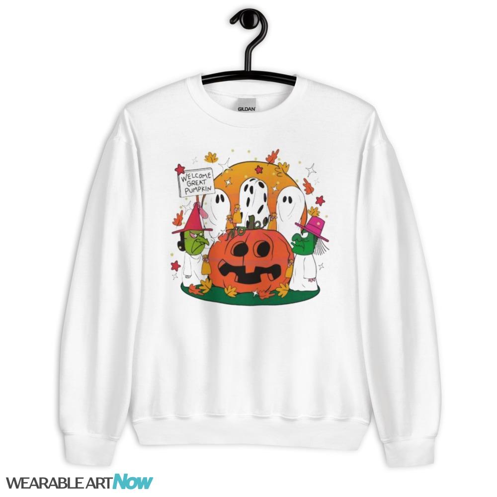 Welcome Great Pumpkin Funny Halloween Shirt - Unisex Heavy Blend Crewneck Sweatshirt