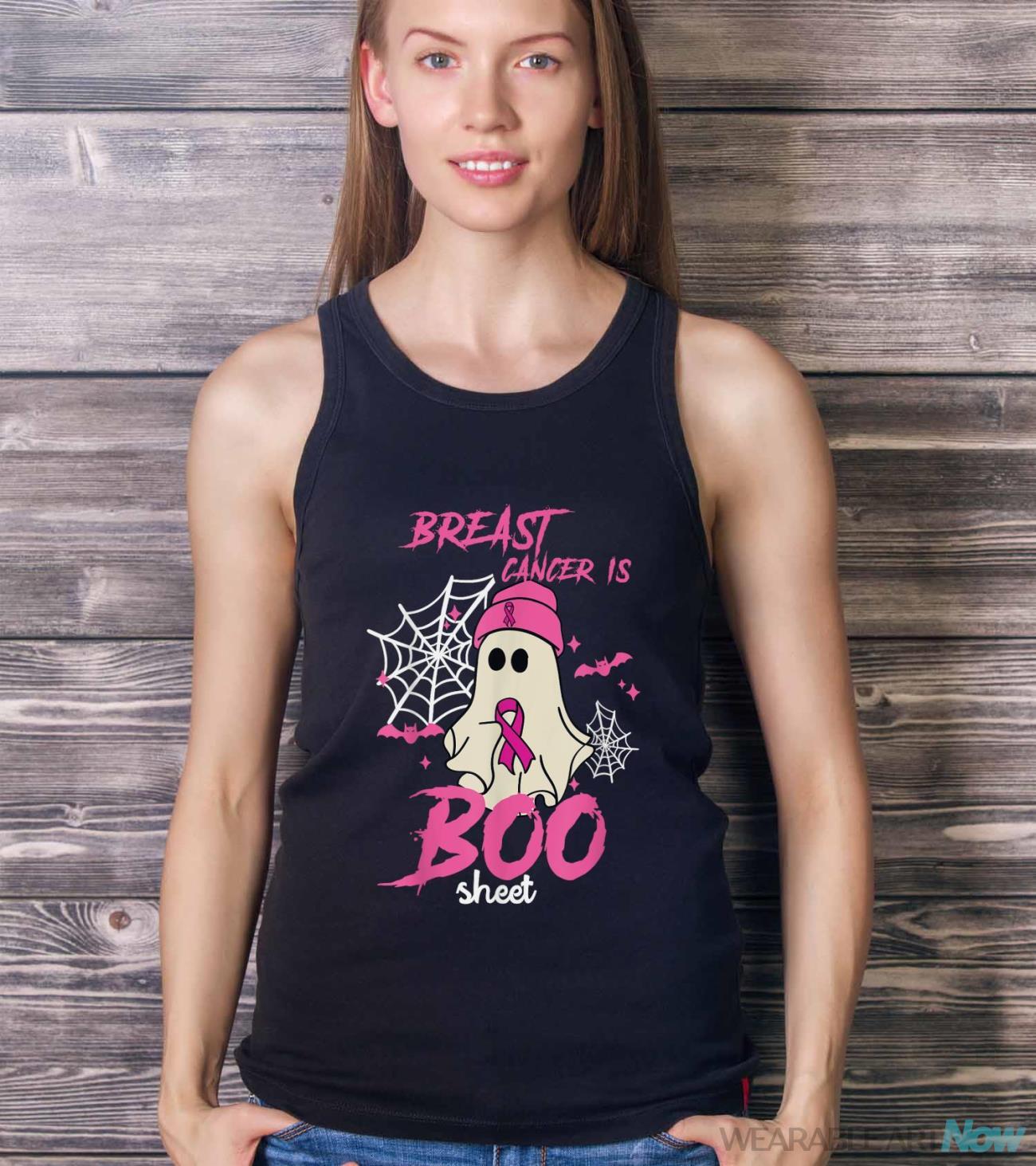 Breast Cancer Is Boo Sheet Halloween Breast Cancer Awareness Shirt - Ladies Tank Top
