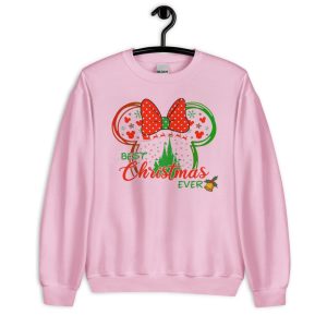 Best Christmas Ever Mickey And Minnie Christmas T-Shirt - Unisex Heavy Blend Crewneck Sweatshirt-1