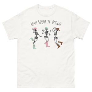 Boot Scootin Boogie Halloween Skeleton T-Shirt - 500 Men’s Classic Tee Gildan