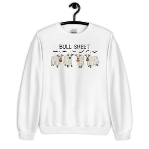 Bull Sheet Halloween Ghost Cow T-Shirt - Unisex Heavy Blend Crewneck Sweatshirt-2