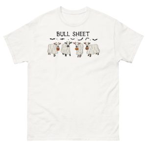 Bull Sheet Halloween Ghost Cow T-Shirt - 500 Men’s Classic Tee Gildan