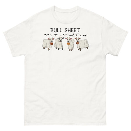 Bull Sheet Halloween Ghost Cow T-Shirt - 500 Men’s Classic Tee Gildan