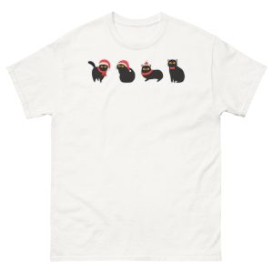 Christmas Cat Lovely T-Shirt - 500 Men’s Classic Tee Gildan-2