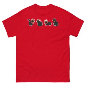 Christmas Cat Lovely T-Shirt - 500 Men’s Classic Tee Gildan