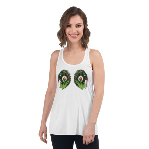 Christmas Grinch Feeling Extra Grinch Funny Shirt - Women's Flowy Racerback Tank