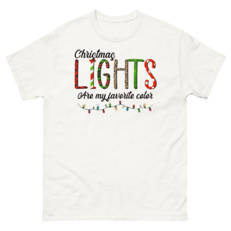 Christmas Lights Are My Favorite Color Christmas Family Matching T-Shirt - 500 Men’s Classic Tee Gildan