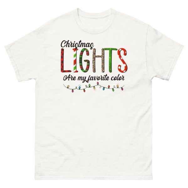 Christmas Lights Are My Favorite Color Christmas Family Matching T-Shirt - 500 Men’s Classic Tee Gildan