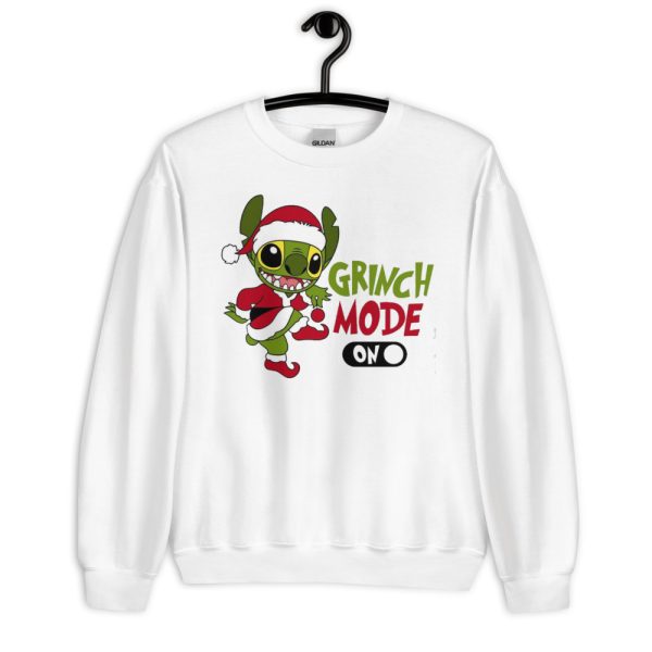 Christmas Stitch Grinch Mode On T-Shirt - Unisex Heavy Blend Crewneck Sweatshirt-2