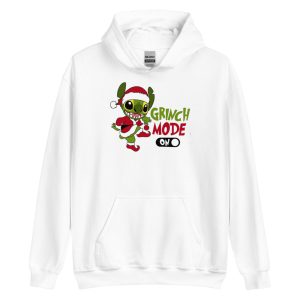 Christmas Stitch Grinch Mode On T-Shirt - Unisex Heavy Blend Hooded Sweatshirt