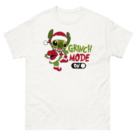 Christmas Stitch Grinch Mode On T-Shirt - 500 Men’s Classic Tee Gildan