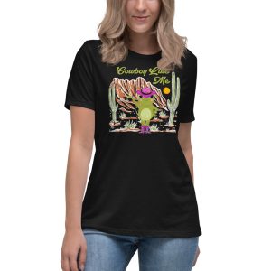 Cowboy Like Me Frog Inspired T-Shirt - Women's Relaxed Short Sleeve Jersey Tee