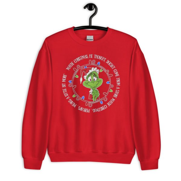 Cute Grinch Christmas T-Shirt - Unisex Crewneck Sweatshirt-1