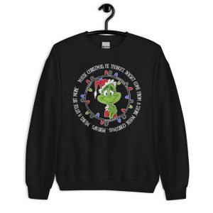 Cute Grinch Christmas T-Shirt - Unisex Crewneck Sweatshirt