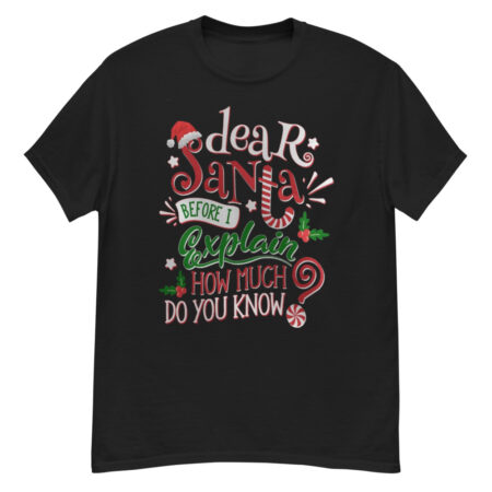 Dear Santa Before I Explain How Much Do You Know Christmas T-Shirt - G500 Men’s Classic T-Shirt