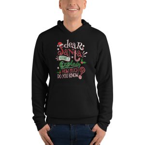 Dear Santa Before I Explain How Much Do You Know Christmas T-Shirt - Unisex Fleece Pullover Hoodie