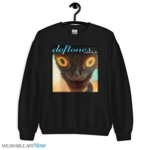 Deftones Around The Fur Cat Unisex Cotton Vintage Reprint Black T-Shirt - Unisex Crewneck Sweatshirt