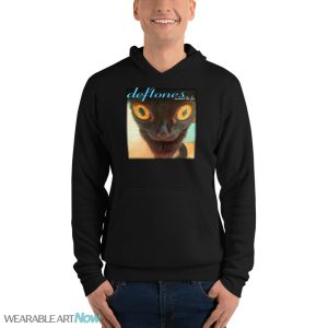 Deftones Around The Fur Cat Unisex Cotton Vintage Reprint Black T-Shirt - Unisex Fleece Pullover Hoodie