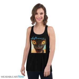 Deftones Around The Fur Cat Unisex Cotton Vintage Reprint Black T-Shirt - Women's Flowy Racerback Tank