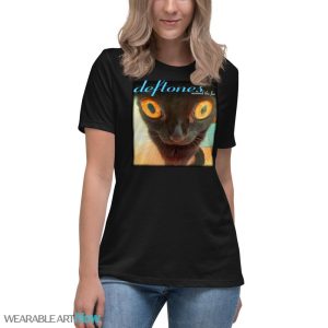 Deftones Around The Fur Cat Unisex Cotton Vintage Reprint Black T-Shirt - Women's Relaxed Short Sleeve Jersey Tee