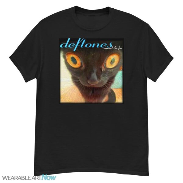 Deftones Around The Fur Cat Unisex Cotton Vintage Reprint Black T-Shirt - G500 Men’s Classic T-Shirt