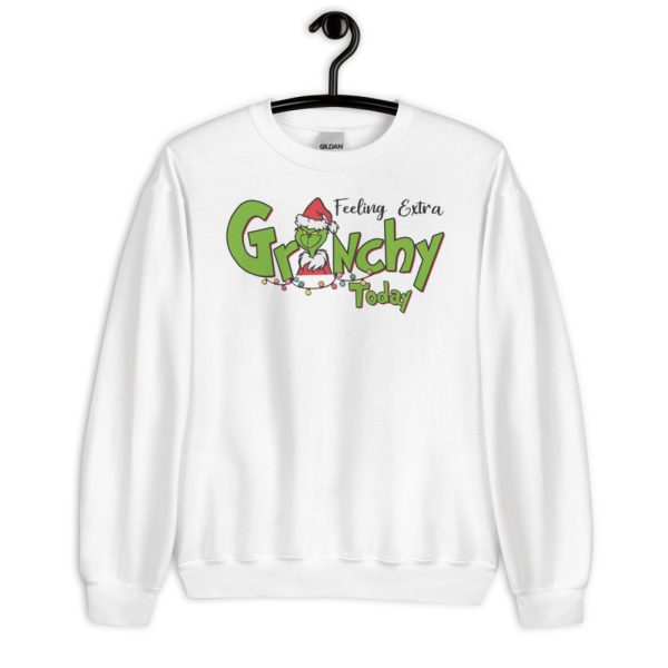 Feeling Extra Grinchy Today Christmas T-Shirt - Unisex Heavy Blend Crewneck Sweatshirt-2