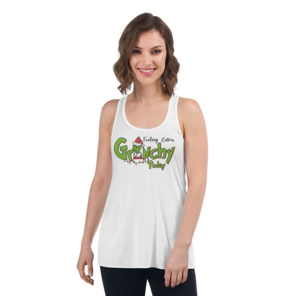 Feeling Extra Grinchy Today Christmas T-Shirt - Women's Flowy Racerback Tank