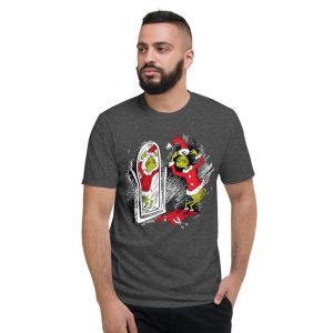 Grinch Santa Merry Grinchmas Christmas T-Shirt - Short Sleeve T-Shirt-1