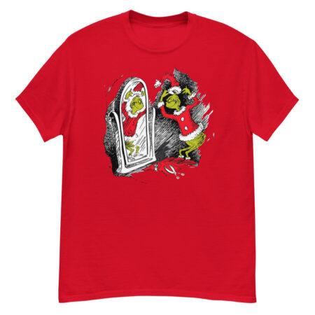 Grinch Santa Merry Grinchmas Christmas T-Shirt - G500 Men’s Classic T-Shirt-1