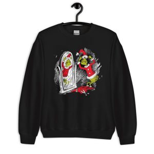 Grinch Santa Merry Grinchmas Christmas T-Shirt - Unisex Crewneck Sweatshirt