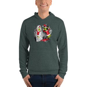 Grinch Santa Merry Grinchmas Christmas T-Shirt - Unisex Fleece Pullover Hoodie-1