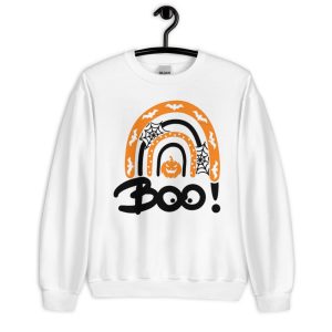 Halloween Boo Halloween Rainbow T-Shirt - Unisex Heavy Blend Crewneck Sweatshirt-2