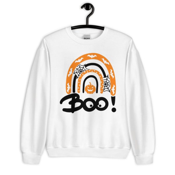 Halloween Boo Halloween Rainbow T-Shirt - Unisex Heavy Blend Crewneck Sweatshirt-2