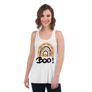 Halloween Boo Halloween Rainbow T-Shirt - Women's Flowy Racerback Tank