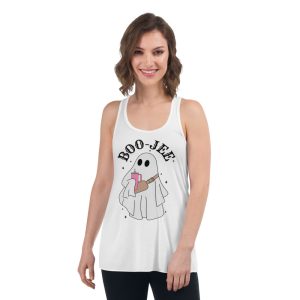 Halloween Ghost Boo Jee Spooky Ghost T-Shirt - Women's Flowy Racerback Tank