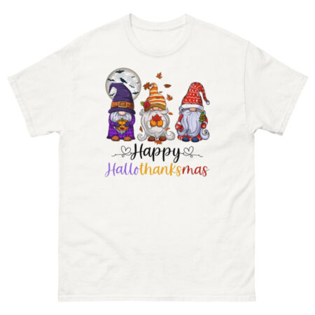 Happy Hallothanksmas Gnomes Halloween Merry Christmas T-Shirt - 500 Men’s Classic Tee Gildan