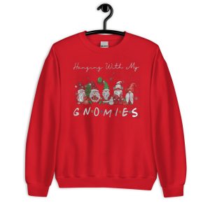 Happy Hallothanksmas Gnomes Merry Christmas Sweatshirt T-Shirt Hoodies - Unisex Crewneck Sweatshirt-1