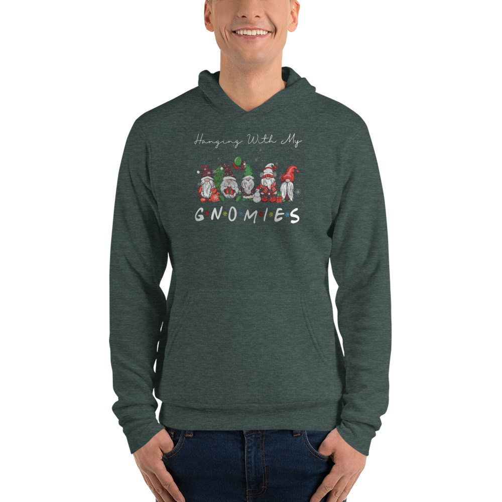 Happy Hallothanksmas Gnomes Merry Christmas Sweatshirt T-Shirt Hoodies - Unisex Fleece Pullover Hoodie-1