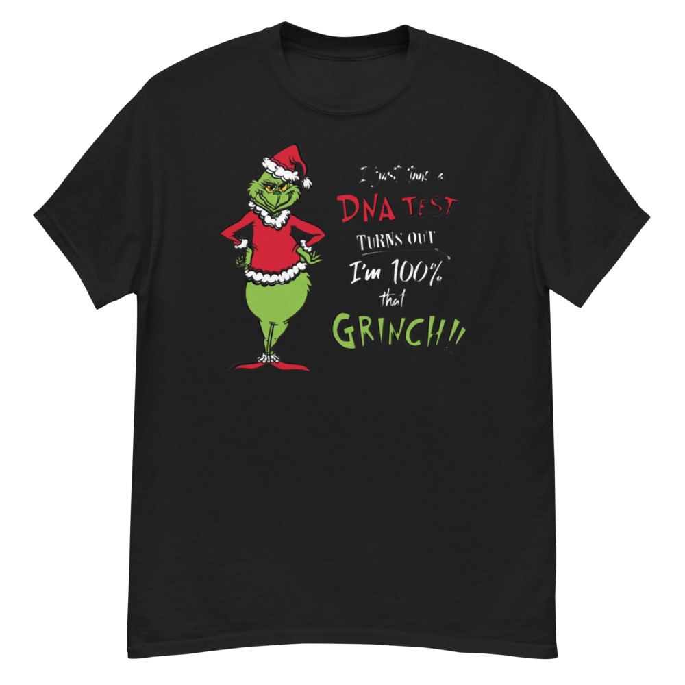 Happy Hallothanksmas The Grinch DNA Test Merry Christmas T-Shirt - G500 Men’s Classic T-Shirt