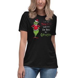 Happy Hallothanksmas The Grinch DNA Test Merry Christmas T-Shirt - Women's Relaxed Short Sleeve Jersey Tee