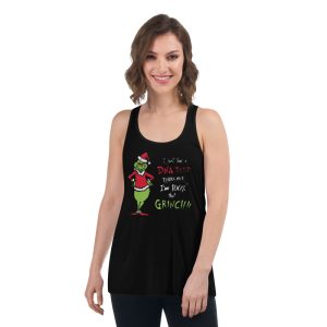 Happy Hallothanksmas The Grinch DNA Test Merry Christmas T-Shirt - Women's Flowy Racerback Tank