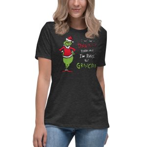 Happy Hallothanksmas The Grinch DNA Test Merry Christmas T-Shirt - Women's Relaxed Short Sleeve Jersey Tee-1