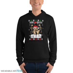 Home Malone Ugly Christmas Sweater Hilarious Post Malone Inspired T-Shirt - Unisex Fleece Pullover Hoodie